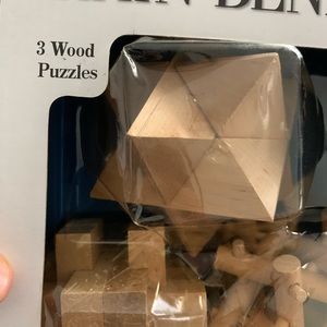 Wood puzzle set new